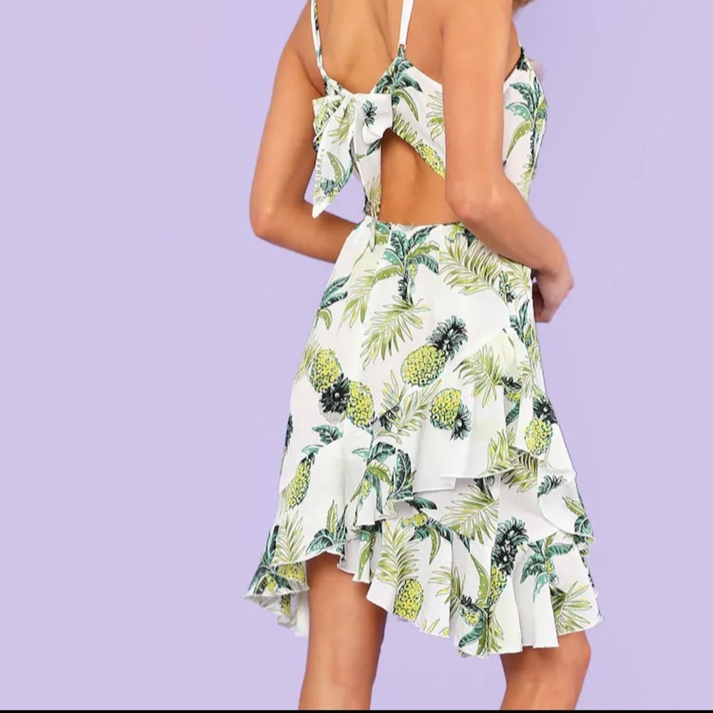 Pineapple Asymmetrical Dress